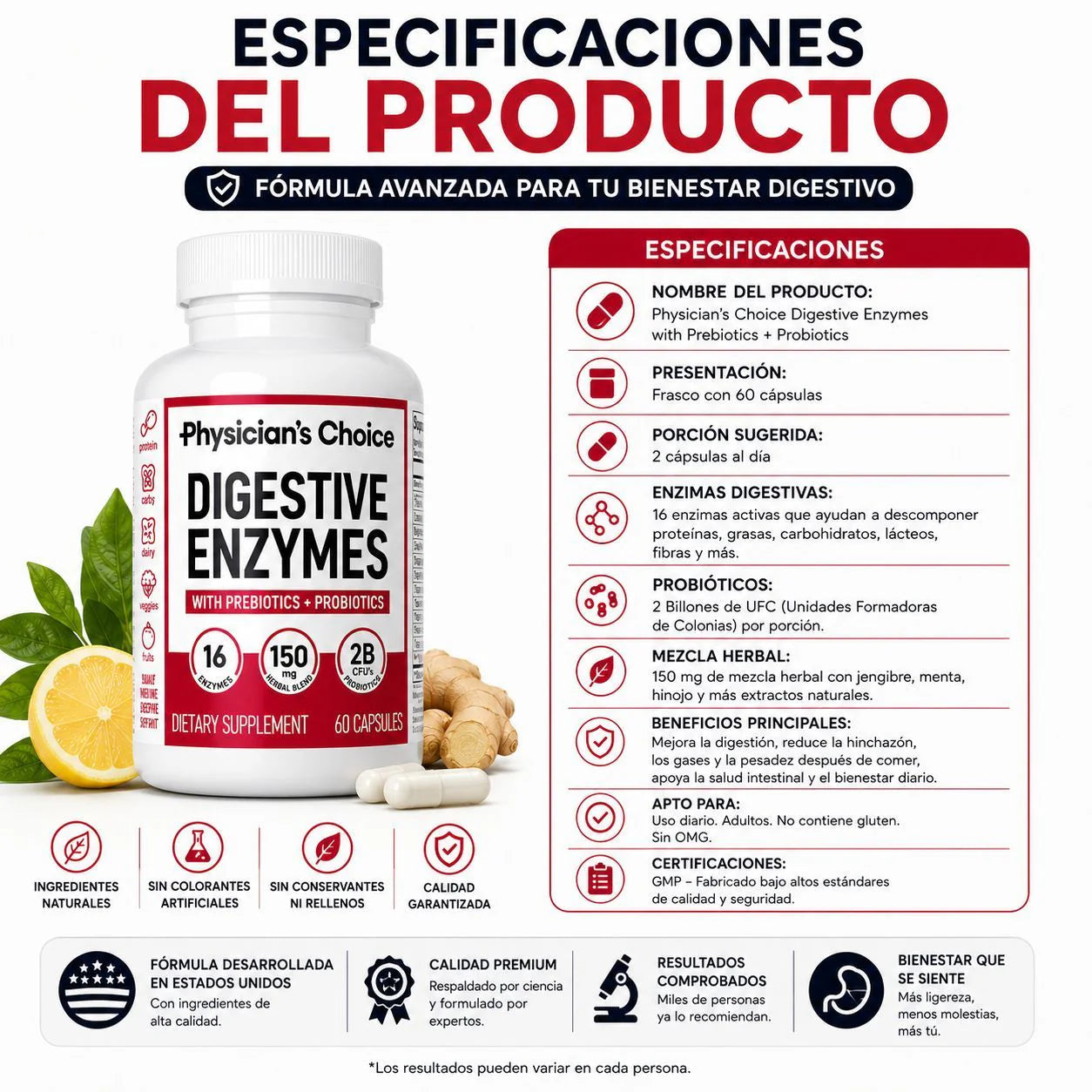 Digestive Enzimes + Envío Grátis